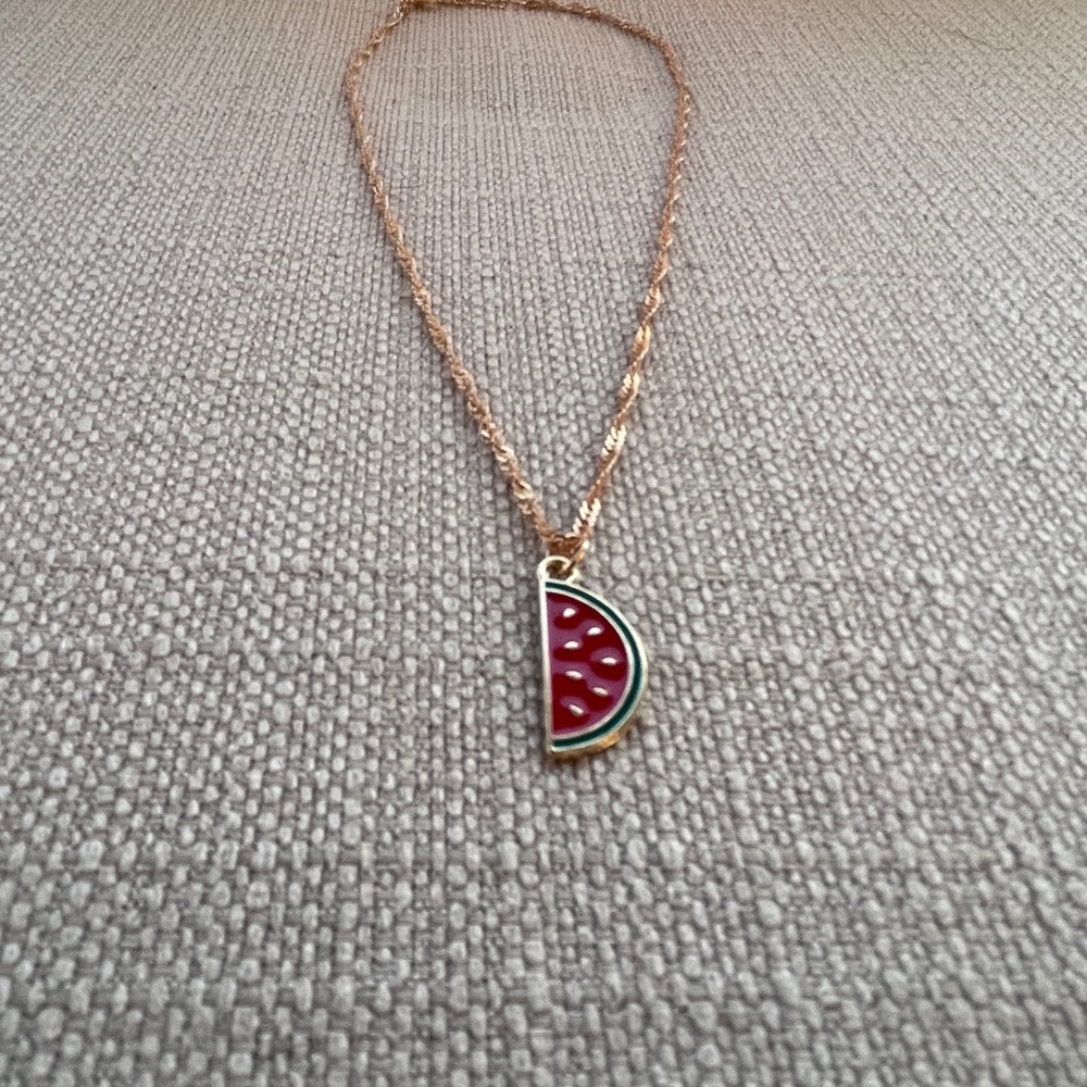 Watermelon slice necklace